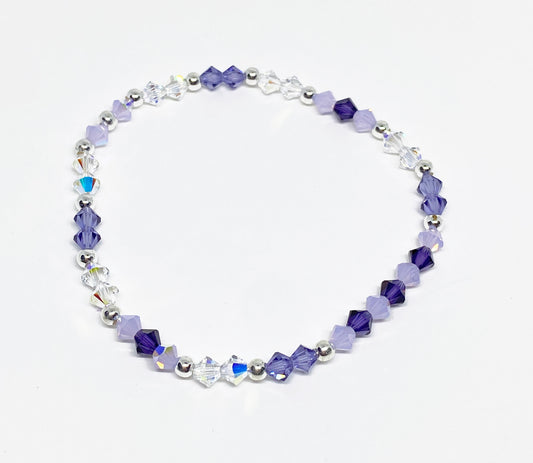 Swarovski Crystal Stretch Accent Bracelet in Sugar Plum