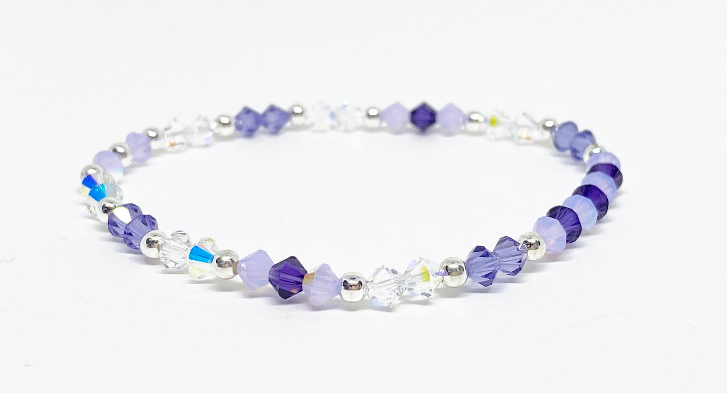 Swarovski Crystal Stretch Accent Bracelet in Sugar Plum