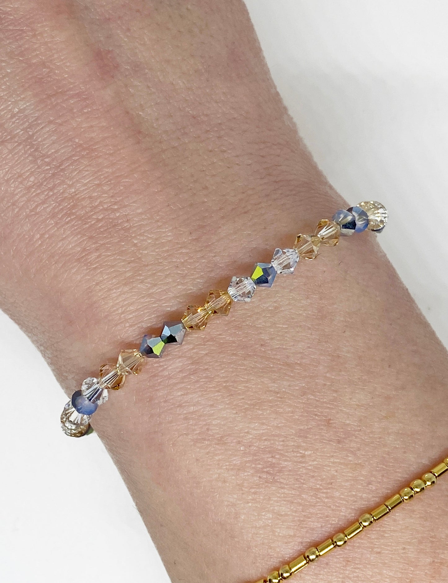 Swarovski Crystal Stretch Accent Bracelet in Morning Glow