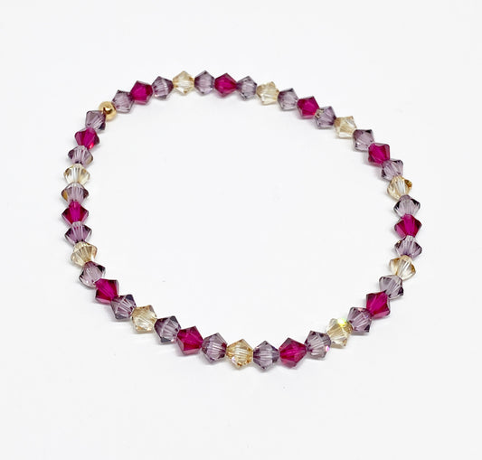 Swarovski Crystal Stretch Accent Bracelet in Bordeaux