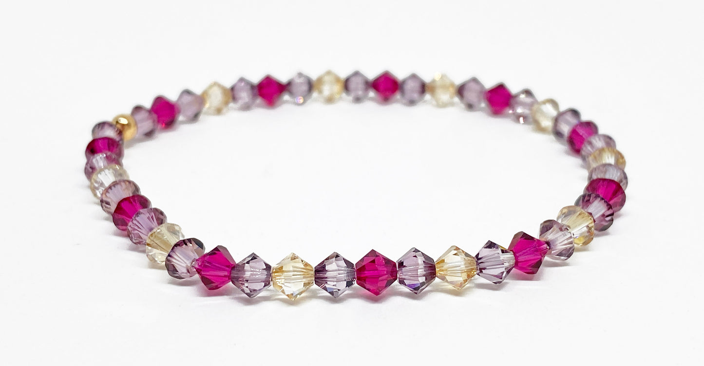 Swarovski Crystal Stretch Accent Bracelet in Bordeaux