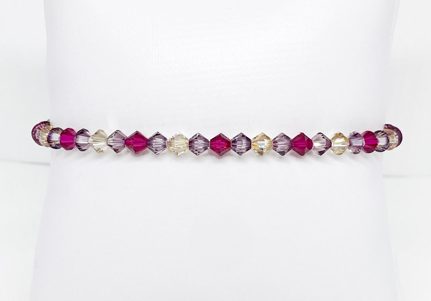 Swarovski Crystal Stretch Accent Bracelet in Bordeaux