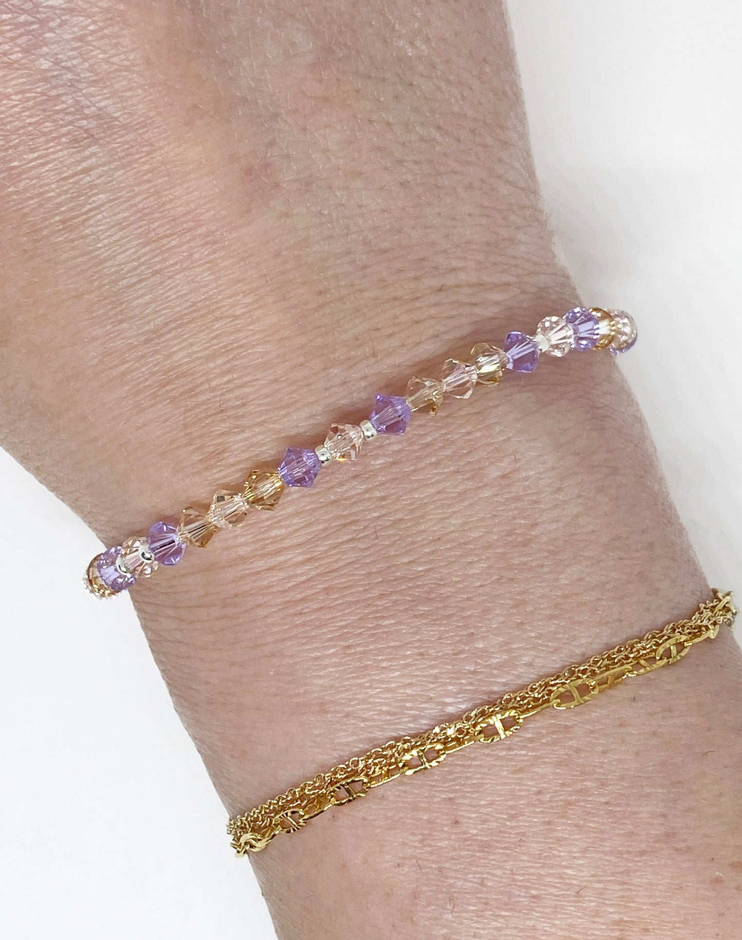 Swarovski Crystal Stretch Accent Bracelet in Sunlight