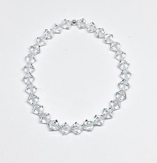 6mm Swarovski Crystal Stretch Solid Accent Bracelet in Crystal Clear, Swarovski Bracelet, Crystal Bracelet, Accent Bracelet, Beaded Bracelet