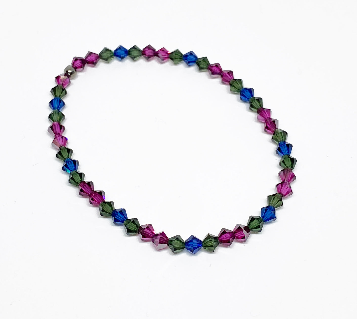 Swarovski Crystal Stretch Accent Bracelet in Midnight Majesty