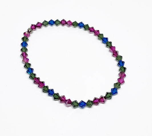 Swarovski Crystal Stretch Accent Bracelet in Midnight Majesty