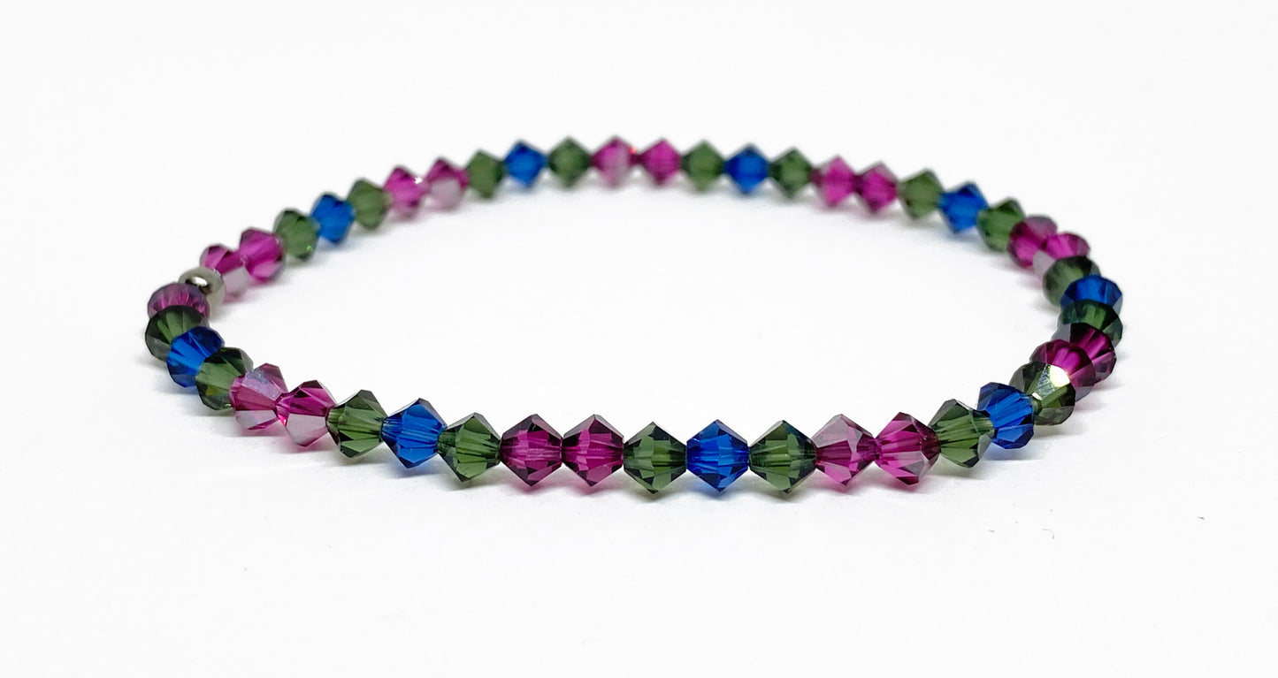 Swarovski Crystal Stretch Accent Bracelet in Midnight Majesty