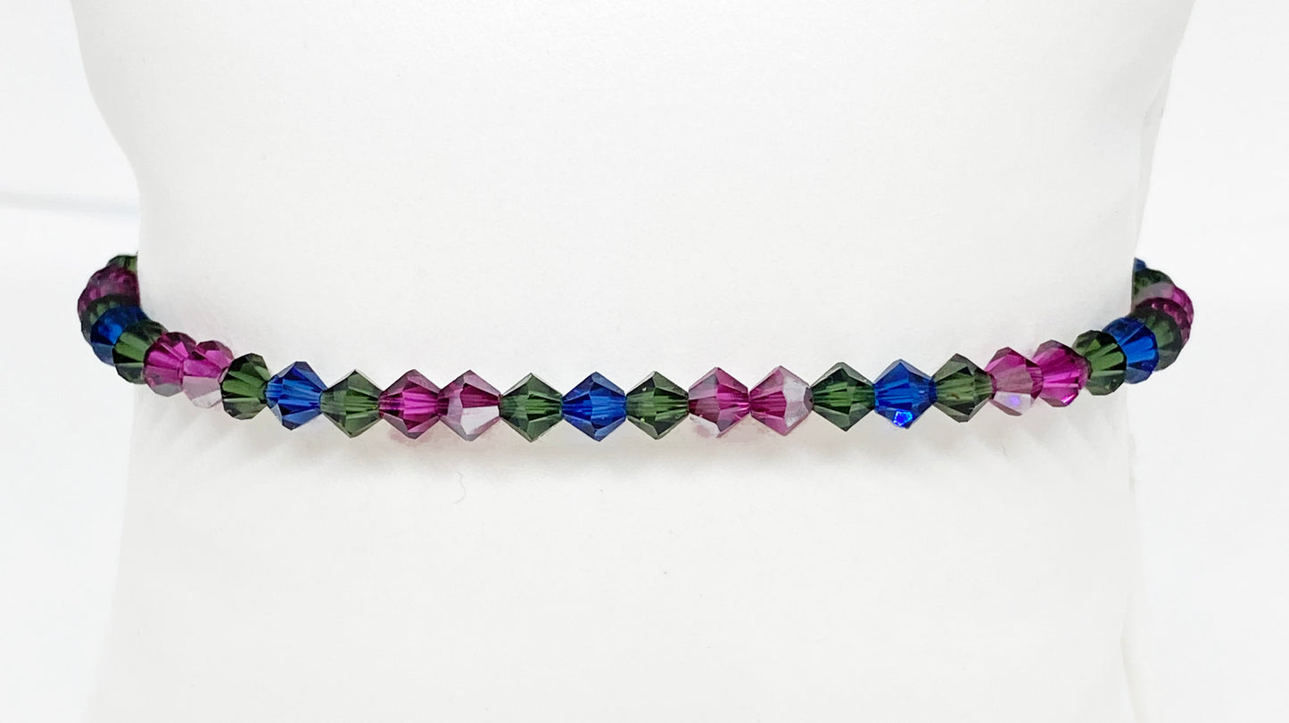 Swarovski Crystal Stretch Accent Bracelet in Midnight Majesty