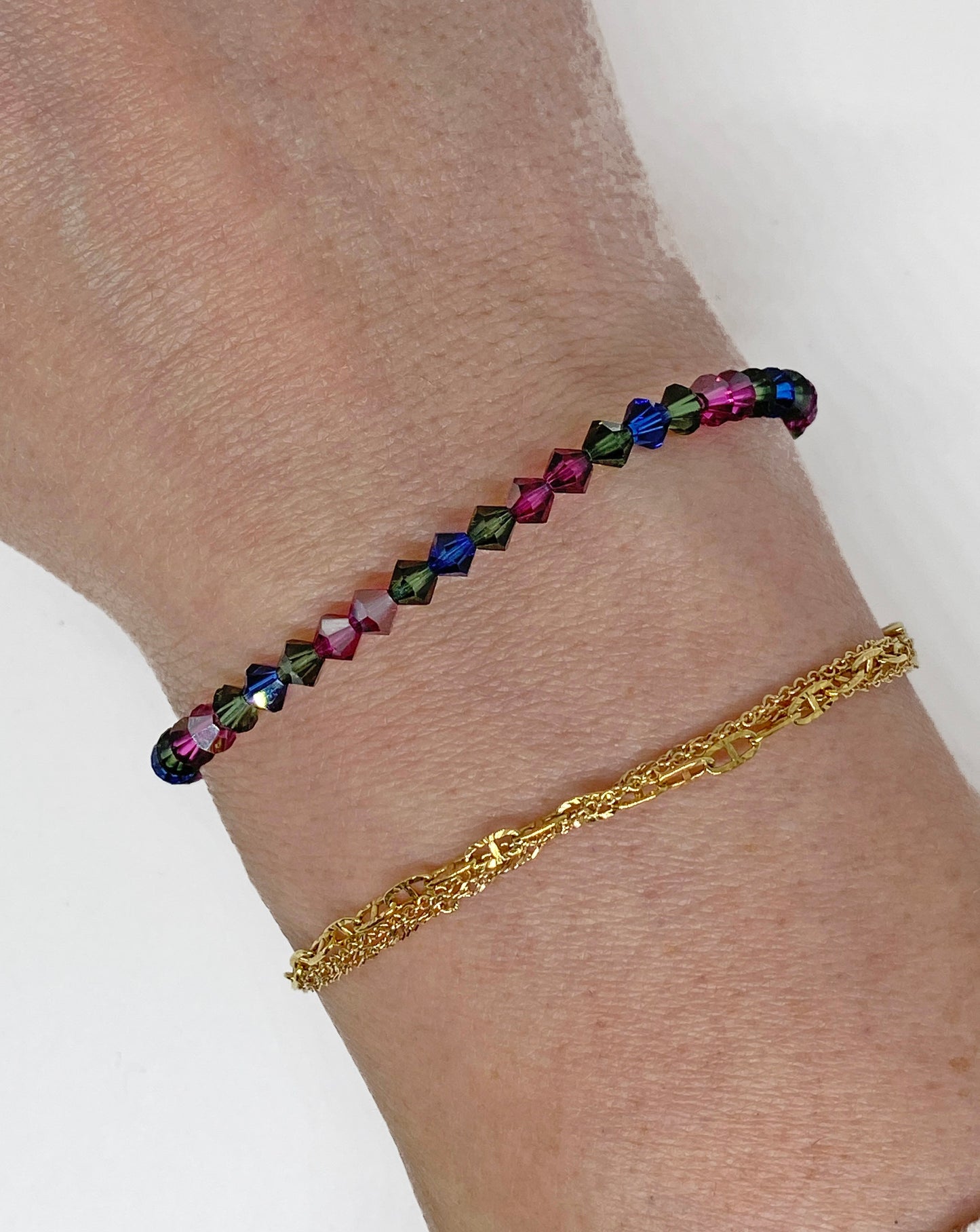 Swarovski Crystal Stretch Accent Bracelet in Midnight Majesty