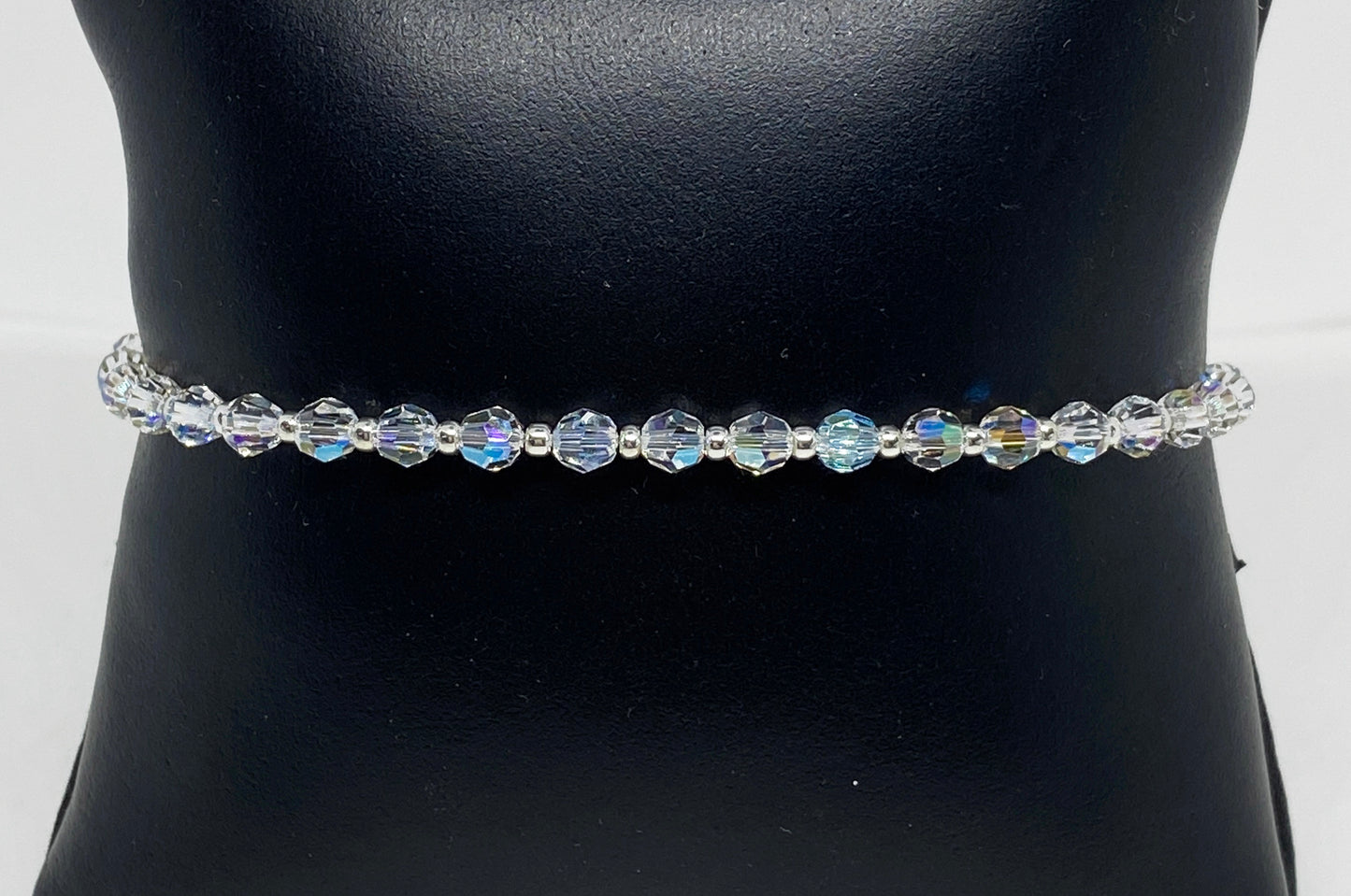 Swarovski 4mm Round Crystal Holiday Bracelet in Crystal Shimmer