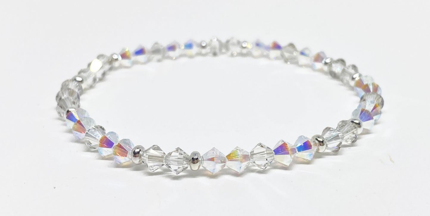 Swarovski 4mm Round Crystal Holiday Bracelet in Winter Wonderland
