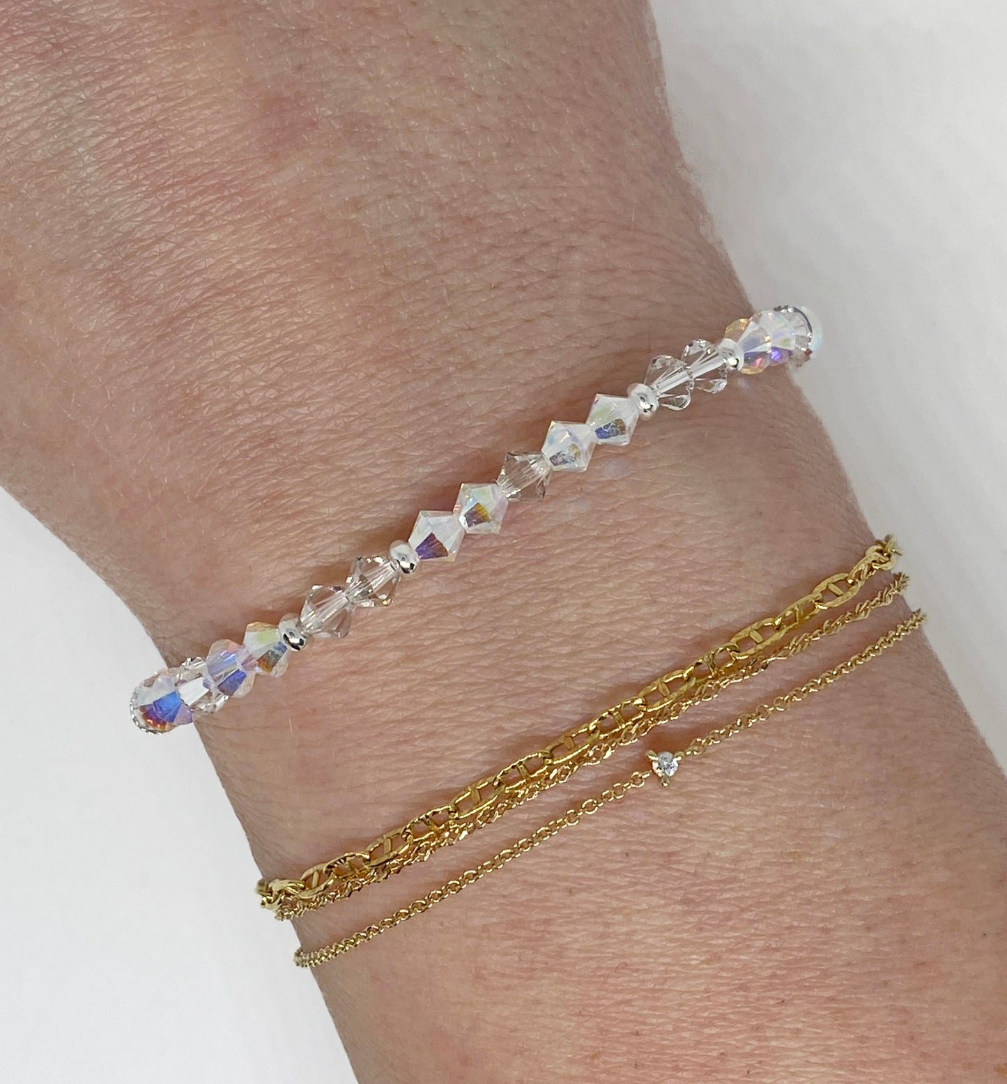 Swarovski 4mm Round Crystal Holiday Bracelet in Winter Wonderland