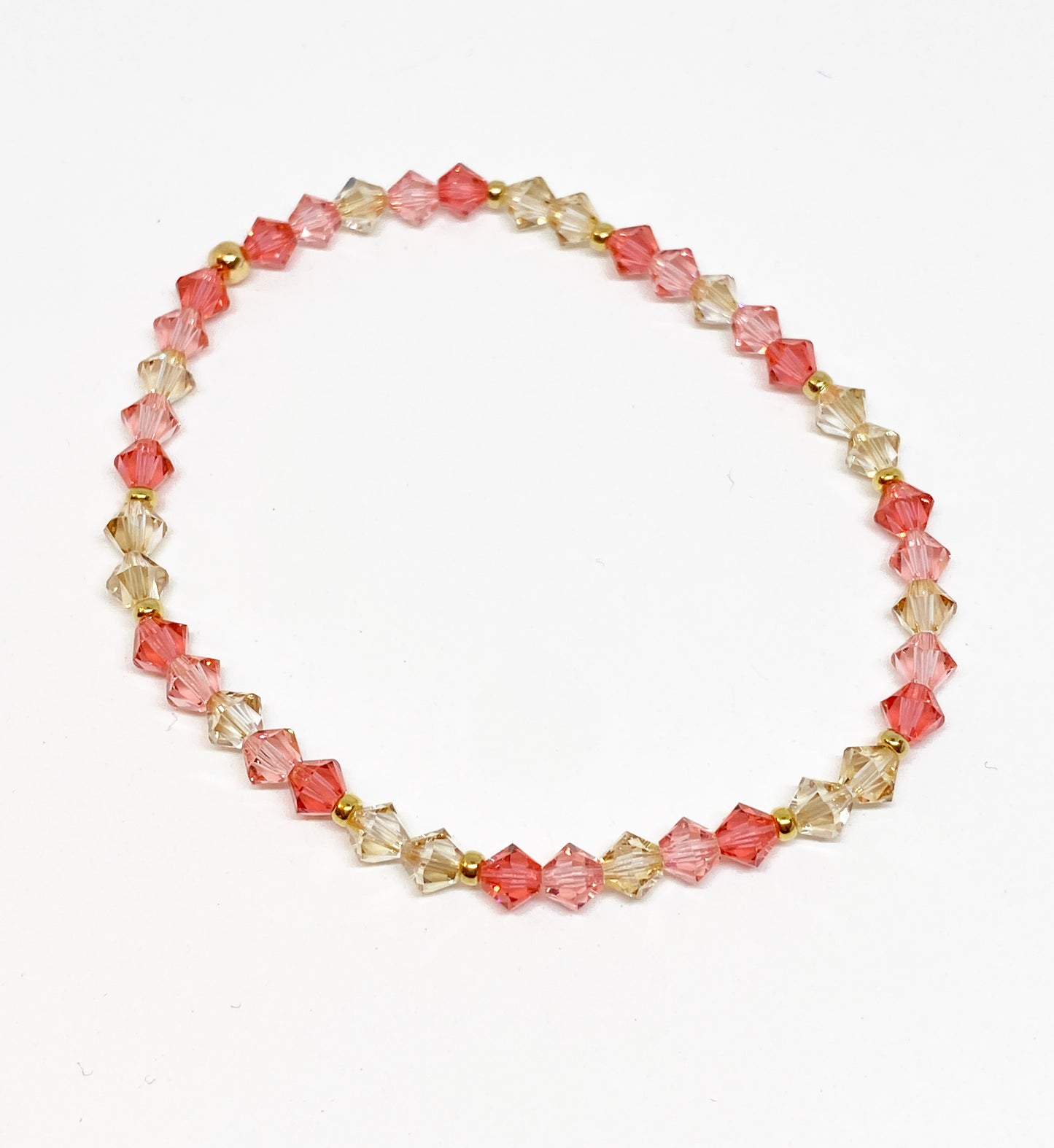 Swarovski Crystal Stretch Accent Bracelet in Honeyed Rose
