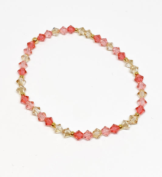 Swarovski Crystal Stretch Accent Bracelet in Honeyed Rose