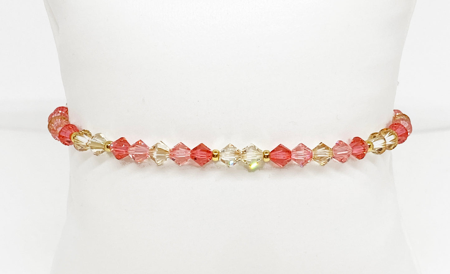 Swarovski Crystal Stretch Accent Bracelet in Honeyed Rose