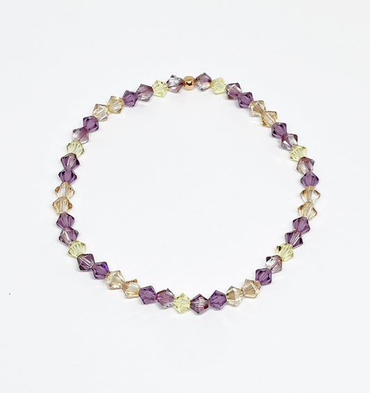 Swarovski Crystal Stretch Accent Bracelet in Golden Bloom