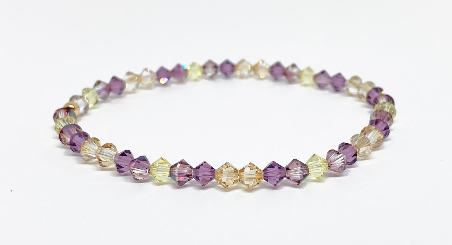 Swarovski Crystal Stretch Accent Bracelet in Golden Bloom