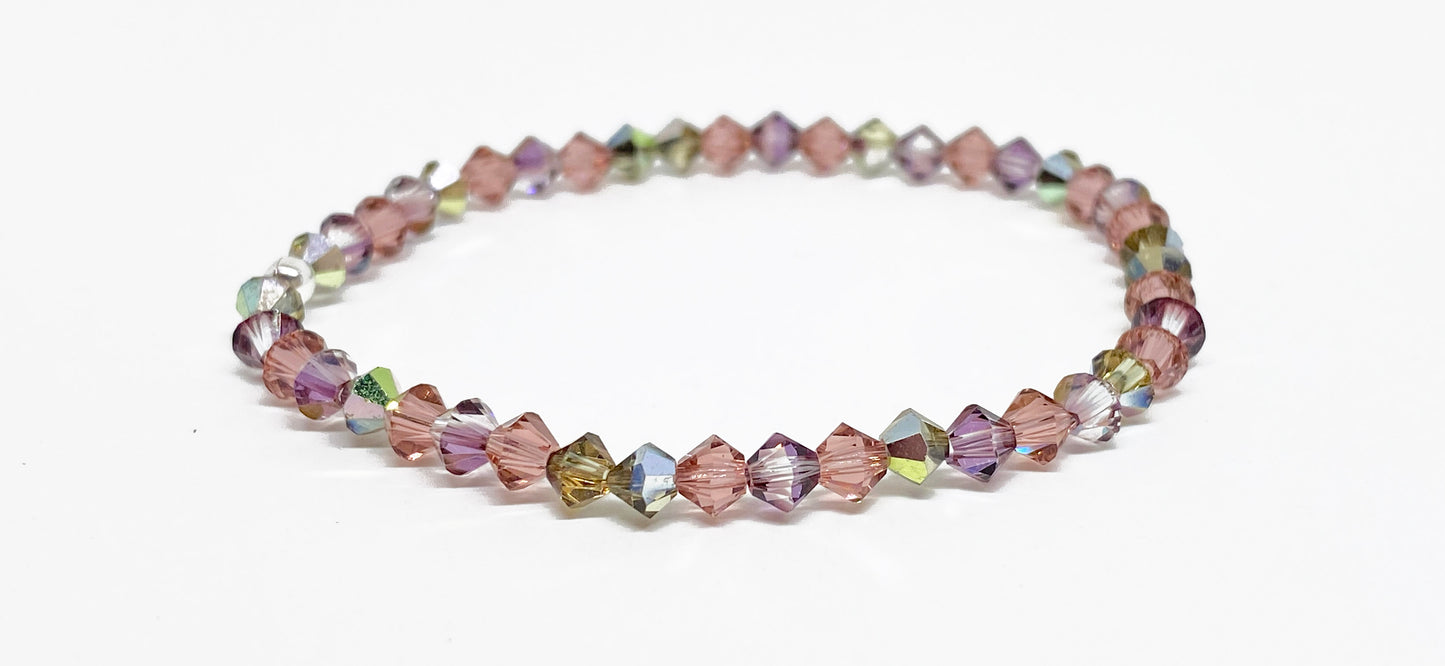 Swarovski Crystal Stretch Accent Bracelet in Dusky Bloom