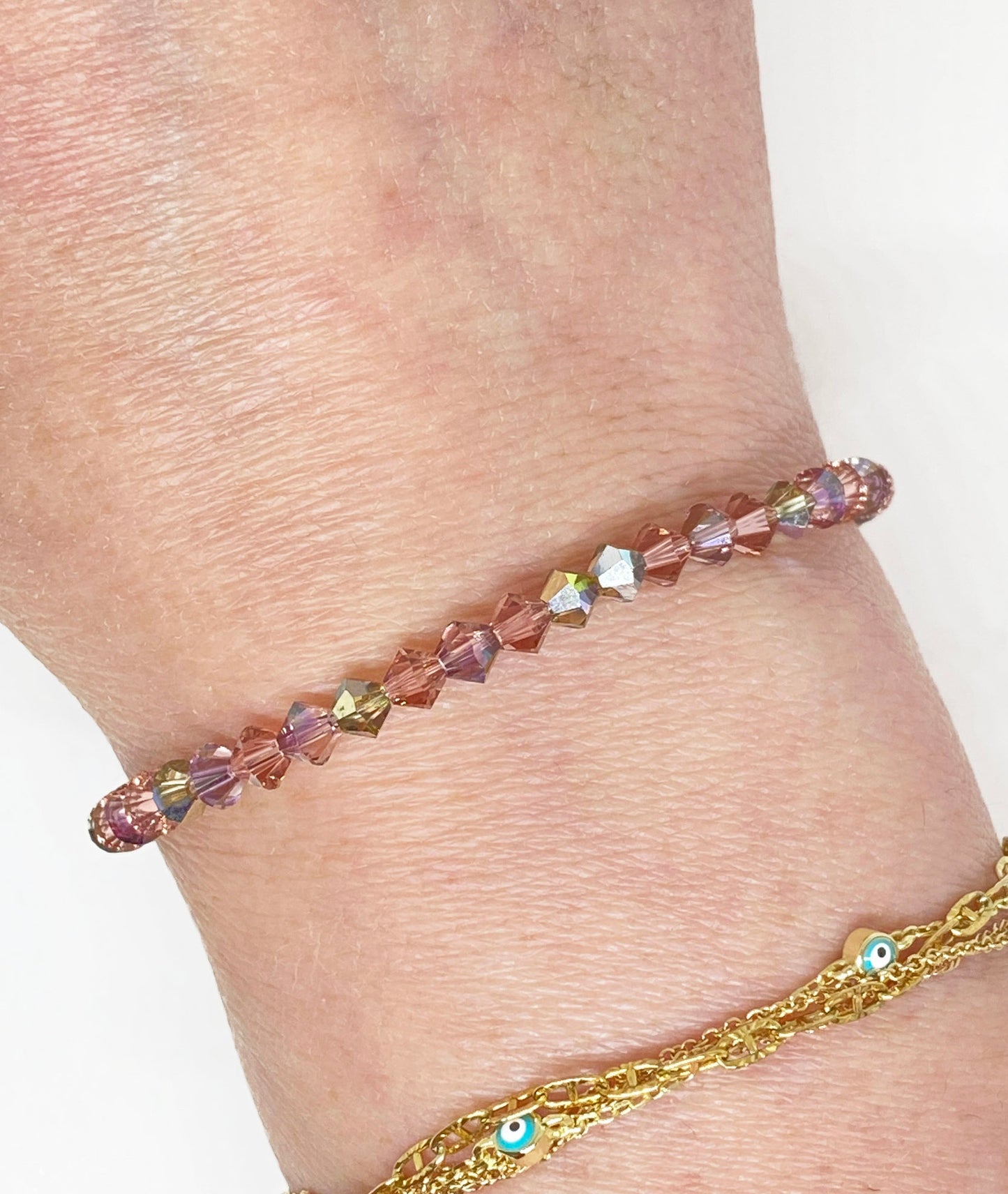 Swarovski Crystal Stretch Accent Bracelet in Dusky Bloom