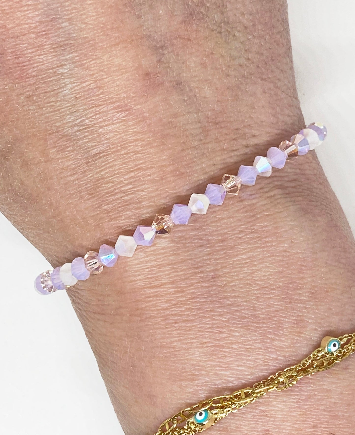 Swarovski Crystal Stretch Accent Bracelet in Opaline Dream