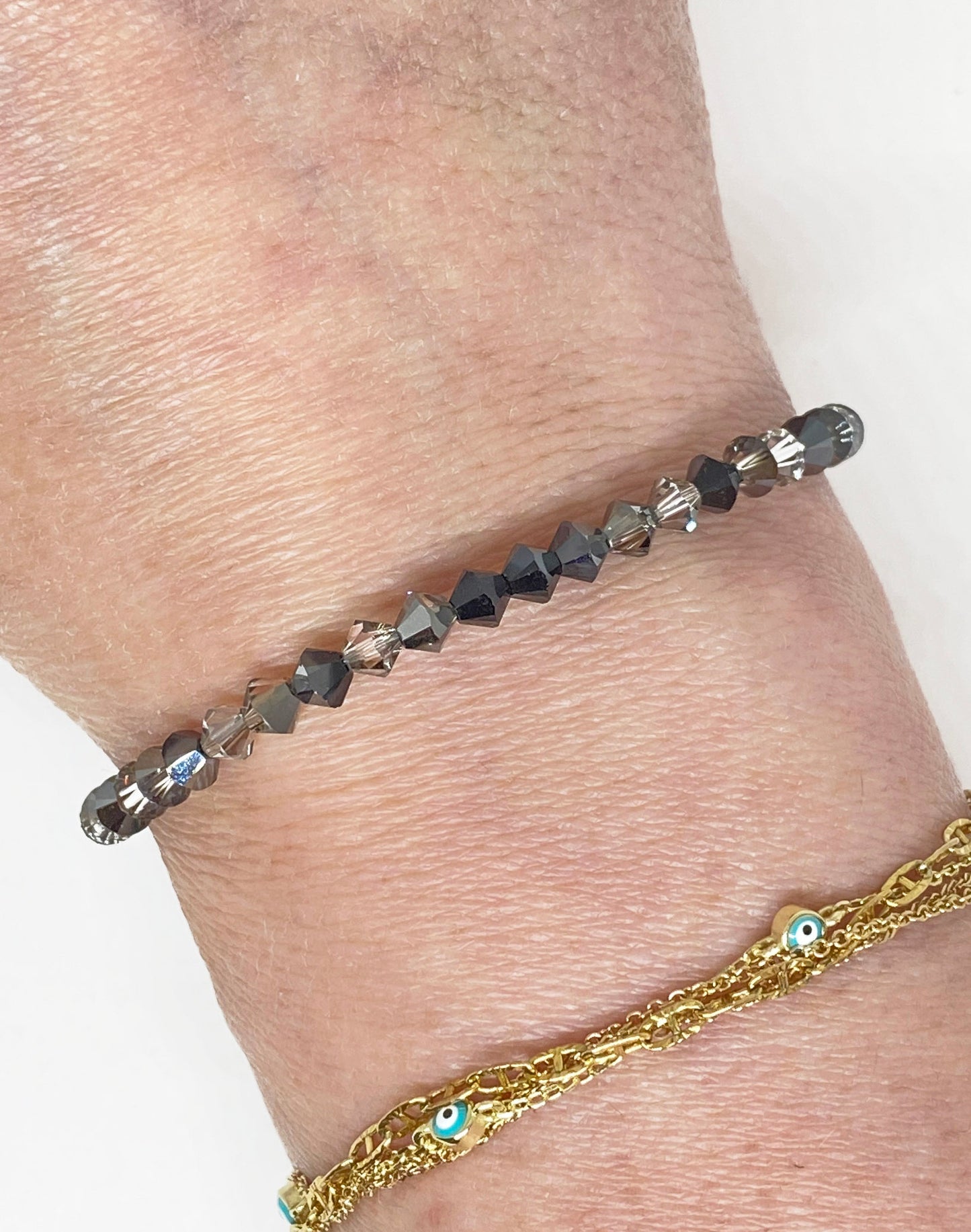 Swarovski Crystal Stretch Accent Bracelet in Moonshadow