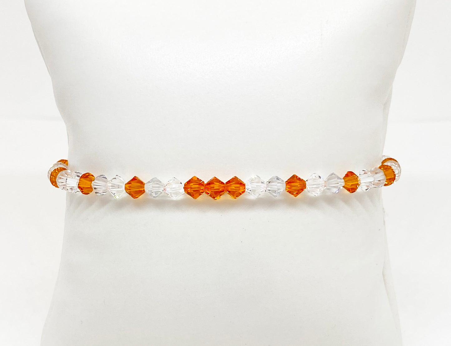 Swarovski Crystal Limited Edition Charity Beaded Bracelet in Tangerine for Multiple Sclerosis Awareness Month