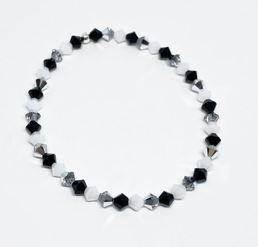 Halloween Swarovski Crystal Beaded Stretch Bracelet in Cursed Twilight