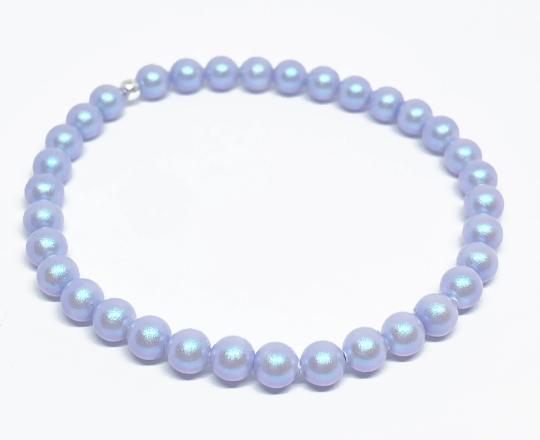 Swarovski Pearl Accent Bead Bracelet in Iridescent Dreamy Blue