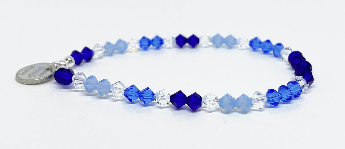 Swarovski Crystal Limited Edition Charity Bracelet supporting Autism Awareness in Brilliance Blue