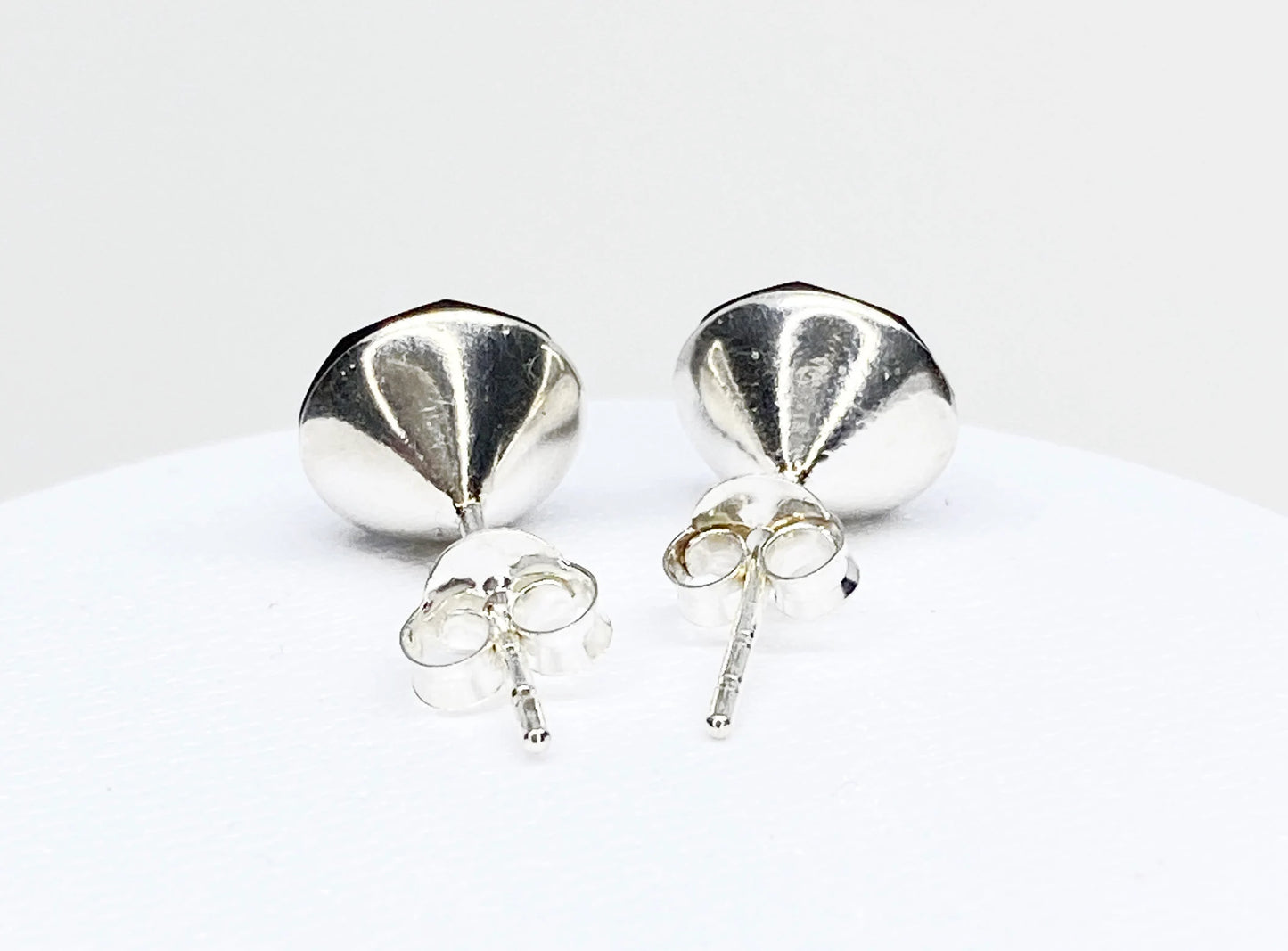 8mm Swarovski Crystal Stud Earrings in Jet Black, set in Sterling Silver