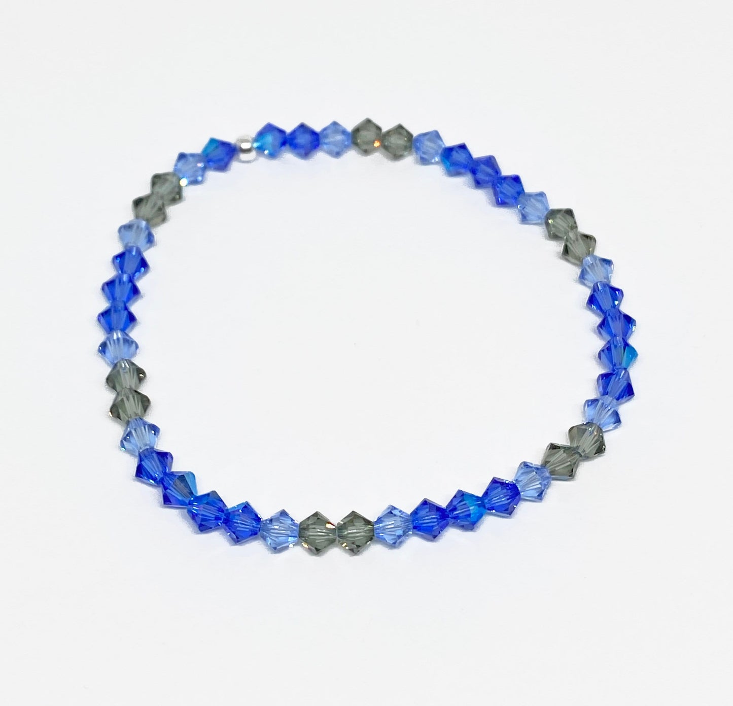 Swarovski Crystal Beaded Bracelet in Sapphire Shimmer