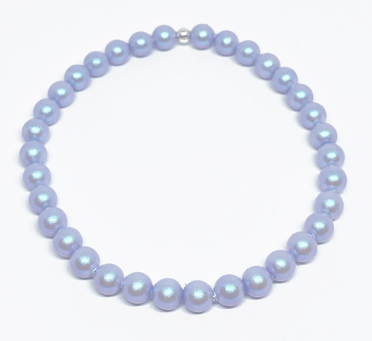 Swarovski Pearl Accent Bead Bracelet in Iridescent Dreamy Blue