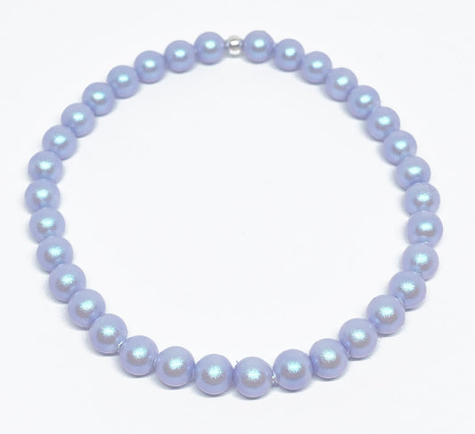 Swarovski Pearl Accent Bead Bracelet in Iridescent Dreamy Blue