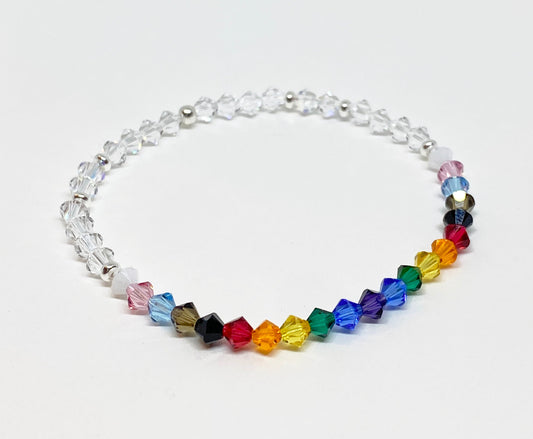 PRIDE MONTH Swarovski Crystal Charity Bracelet Supporting LGBTQIA+