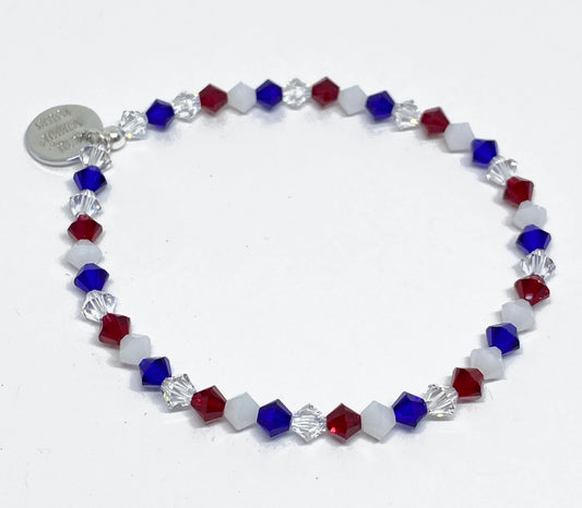 Swarovski Crystal Accent Bracelet in Americana - Red, White & Blue Swarovski Bracelet!