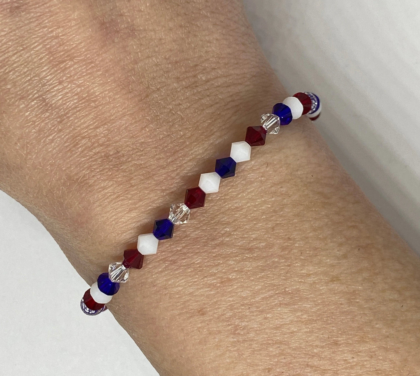 Swarovski Crystal Accent Bracelet in Americana - Red, White & Blue Swarovski Bracelet!