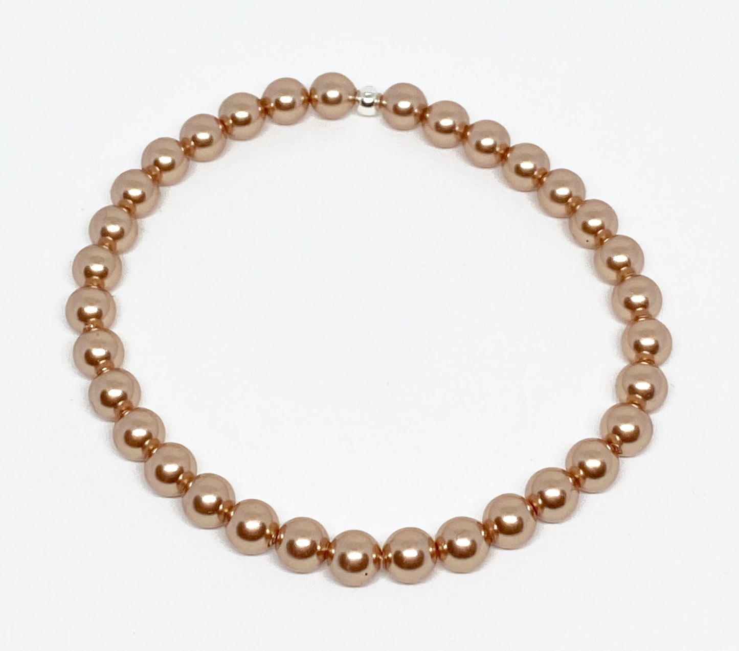 Swarovski Pearl Accent Bead Bracelet in Rose Gold