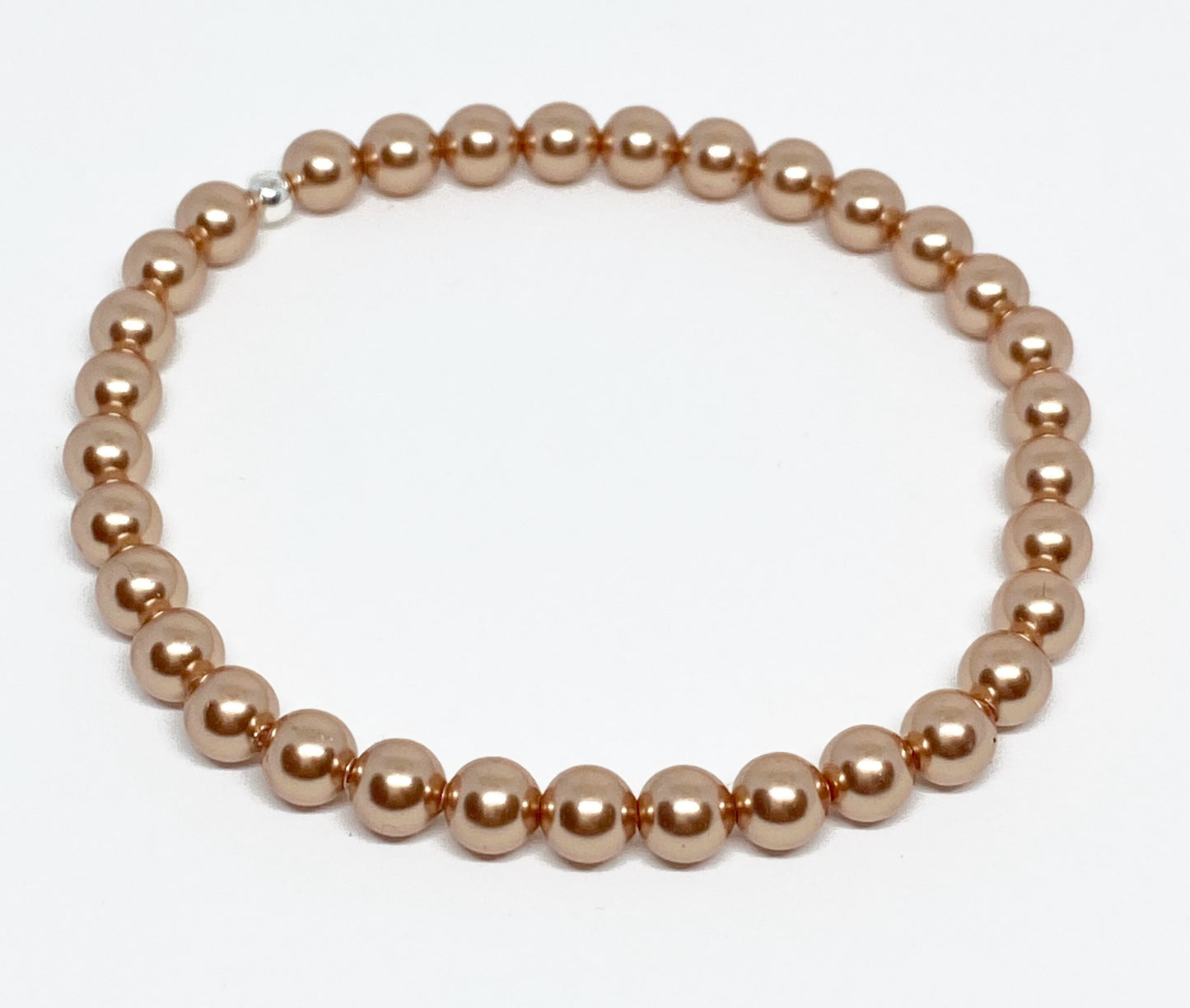 Swarovski Pearl Accent Bead Bracelet in Rose Gold