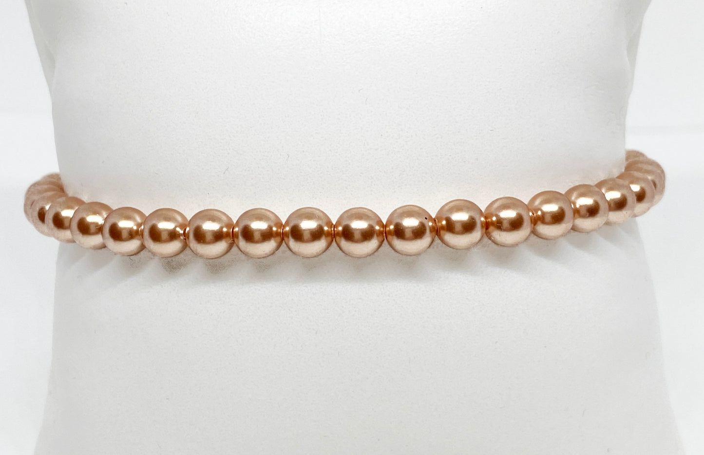 Swarovski Pearl Accent Bead Bracelet in Rose Gold